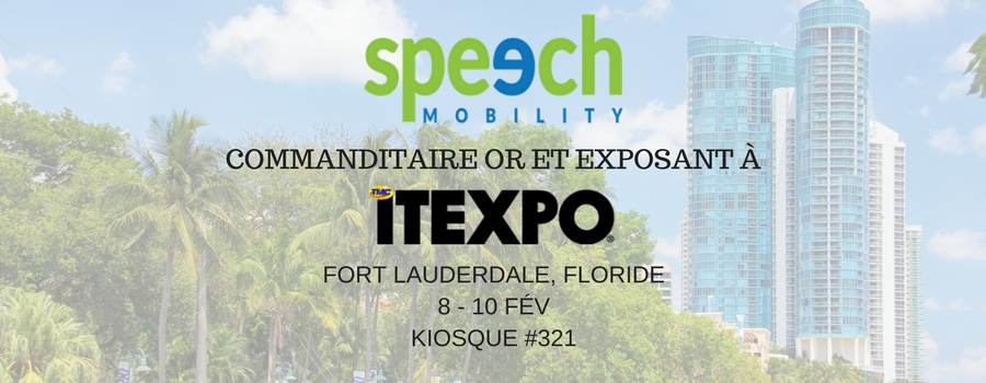 Speech Mobility expose à ITEXPO 2017 en tant que Commanditaire Or